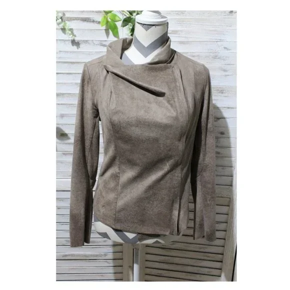 Zara Faux Vegan Suede Moto Jacket (172)🦋 - Picture 6 of 14